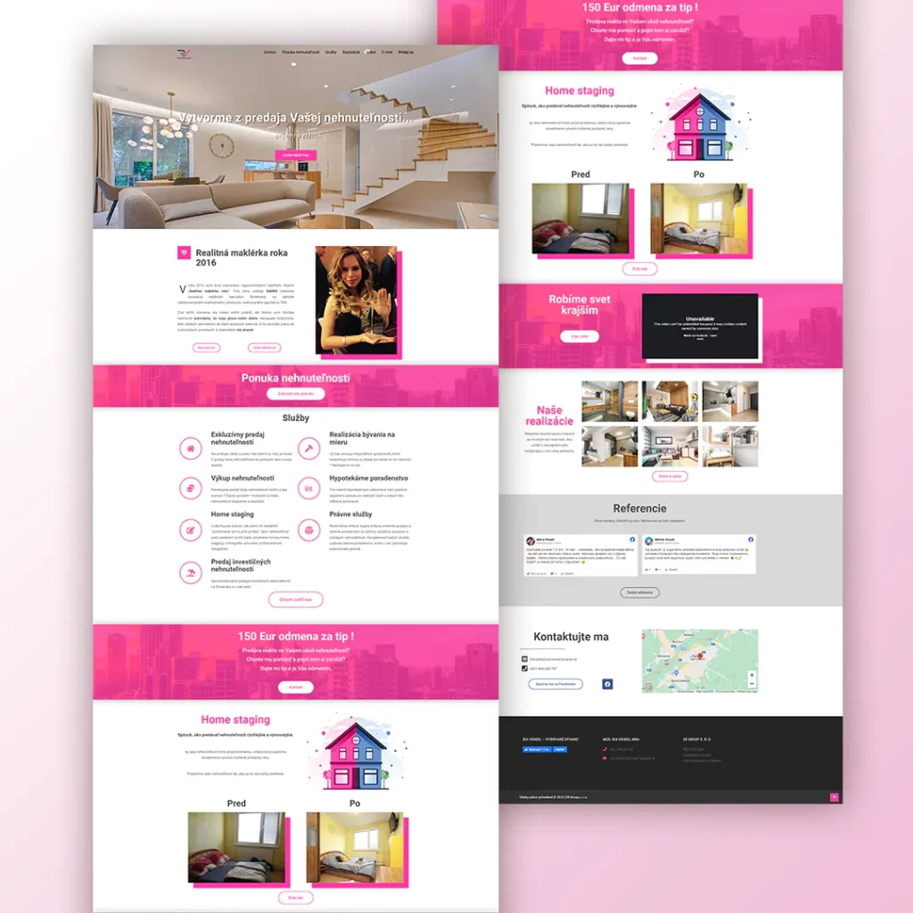 AdVeslo - Tvorba web stránok - vysnívane bývanie - Design 2019